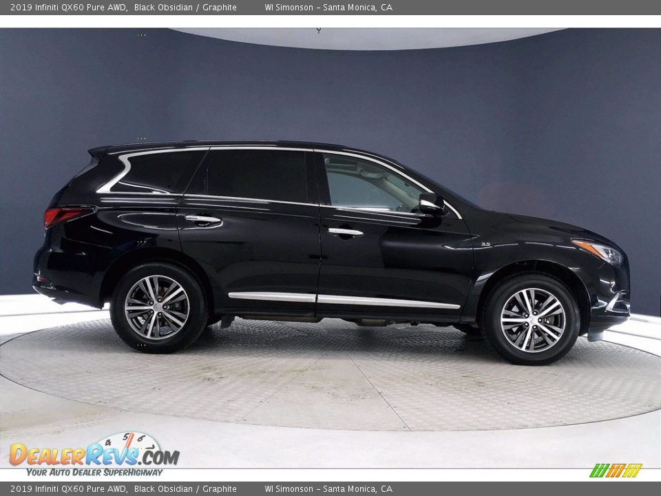 2019 Infiniti QX60 Pure AWD Black Obsidian / Graphite Photo #14