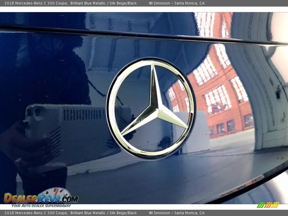 2018 Mercedes-Benz C 300 Coupe Brilliant Blue Metallic / Silk Beige/Black Photo #7
