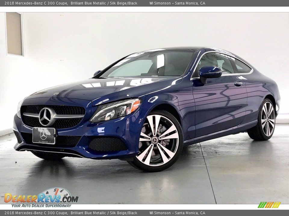 2018 Mercedes-Benz C 300 Coupe Brilliant Blue Metallic / Silk Beige/Black Photo #12