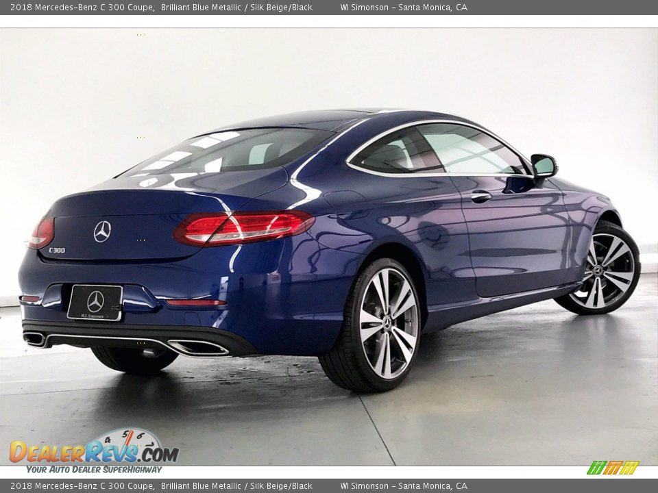 2018 Mercedes-Benz C 300 Coupe Brilliant Blue Metallic / Silk Beige/Black Photo #13