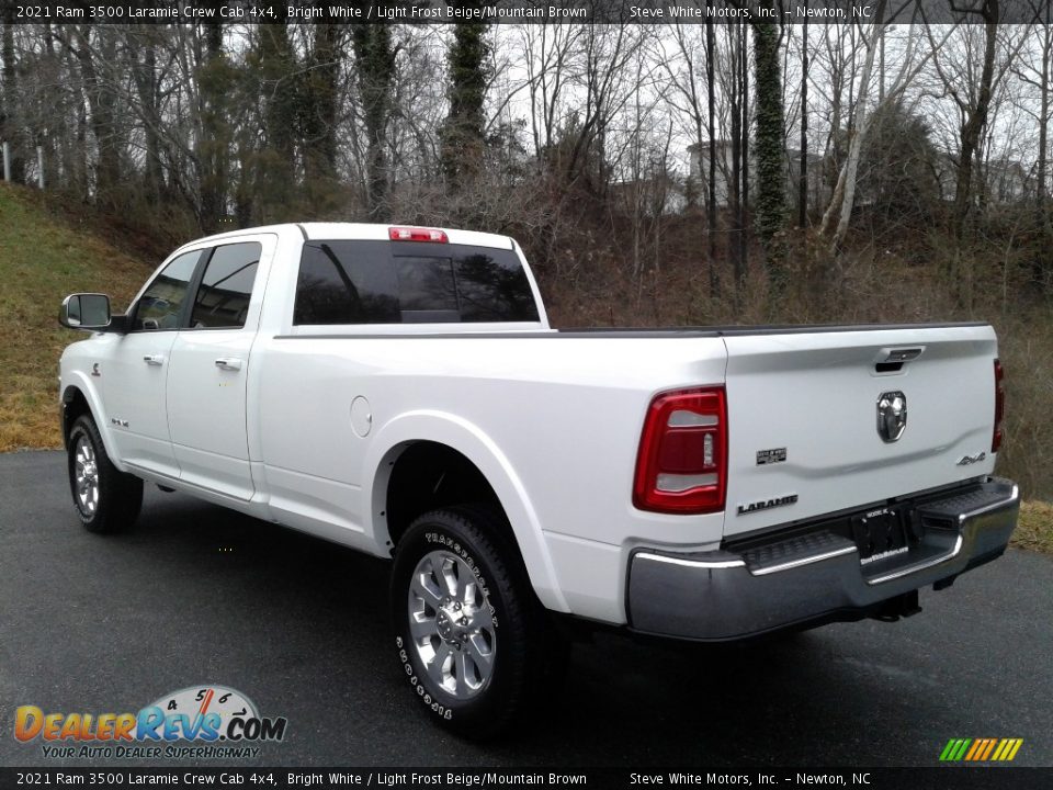 2021 Ram 3500 Laramie Crew Cab 4x4 Bright White / Light Frost Beige/Mountain Brown Photo #9