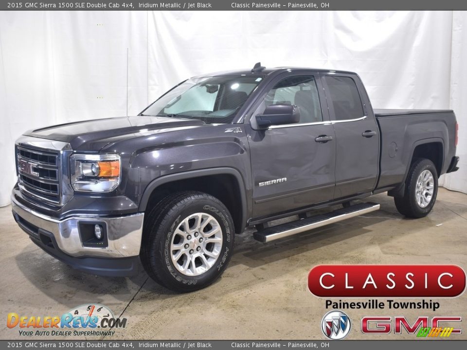 2015 GMC Sierra 1500 SLE Double Cab 4x4 Iridium Metallic / Jet Black Photo #1