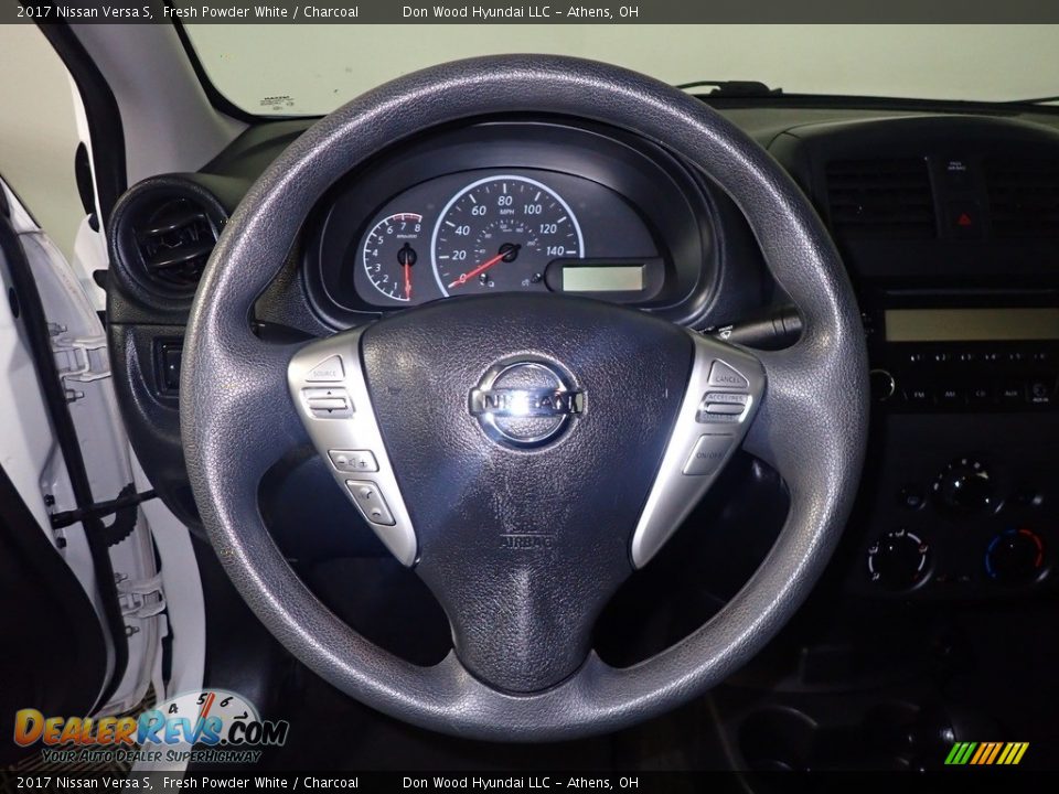 2017 Nissan Versa S Fresh Powder White / Charcoal Photo #25