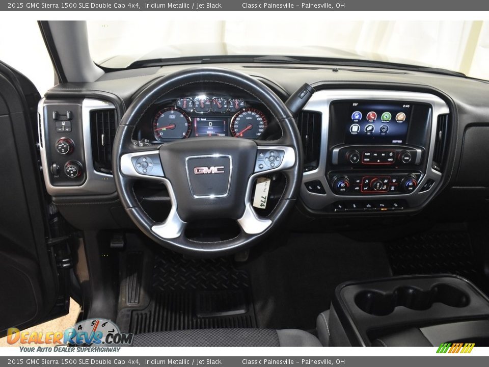 2015 GMC Sierra 1500 SLE Double Cab 4x4 Iridium Metallic / Jet Black Photo #12