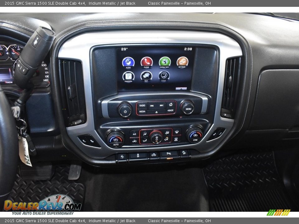 2015 GMC Sierra 1500 SLE Double Cab 4x4 Iridium Metallic / Jet Black Photo #13