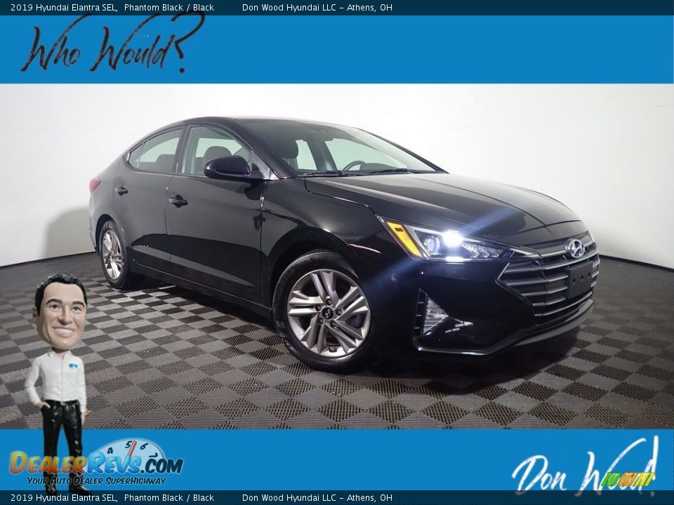 2019 Hyundai Elantra SEL Phantom Black / Black Photo #1