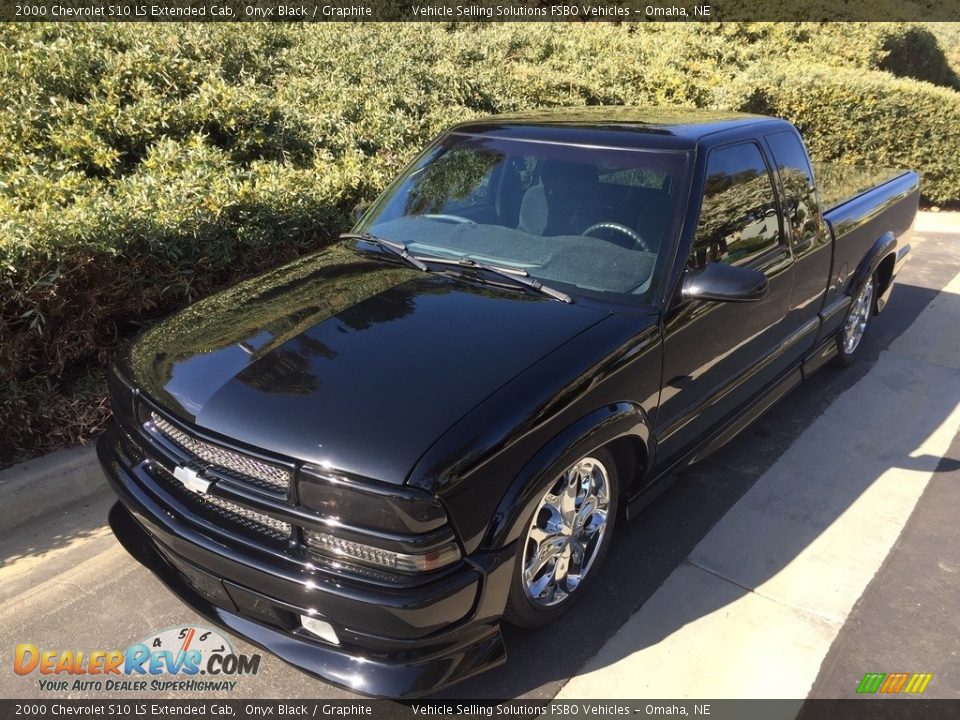 2000 Chevrolet S10 LS Extended Cab Onyx Black / Graphite Photo #14