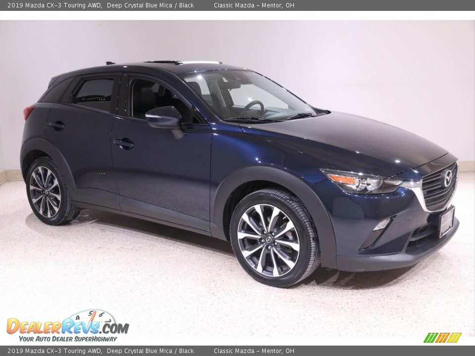 2019 Mazda CX-3 Touring AWD Deep Crystal Blue Mica / Black Photo #1