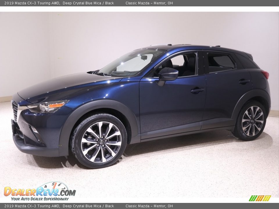 2019 Mazda CX-3 Touring AWD Deep Crystal Blue Mica / Black Photo #3