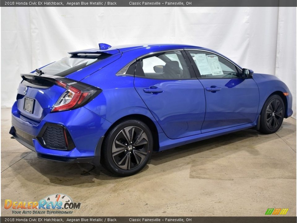 2018 Honda Civic EX Hatchback Aegean Blue Metallic / Black Photo #2