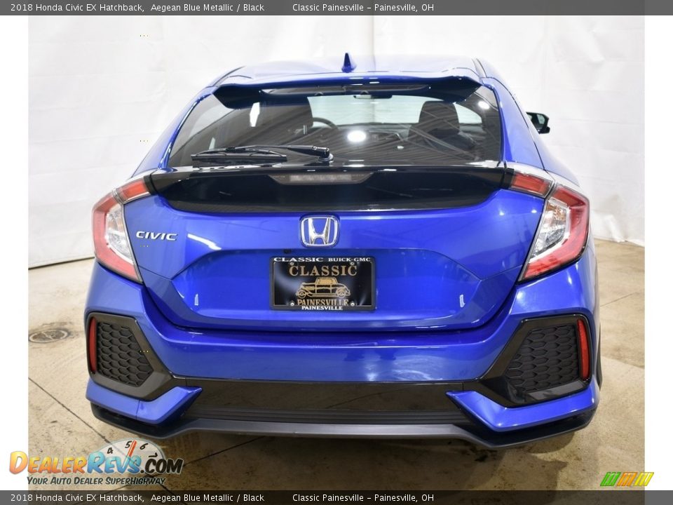 2018 Honda Civic EX Hatchback Aegean Blue Metallic / Black Photo #3