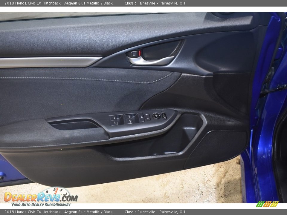 2018 Honda Civic EX Hatchback Aegean Blue Metallic / Black Photo #10