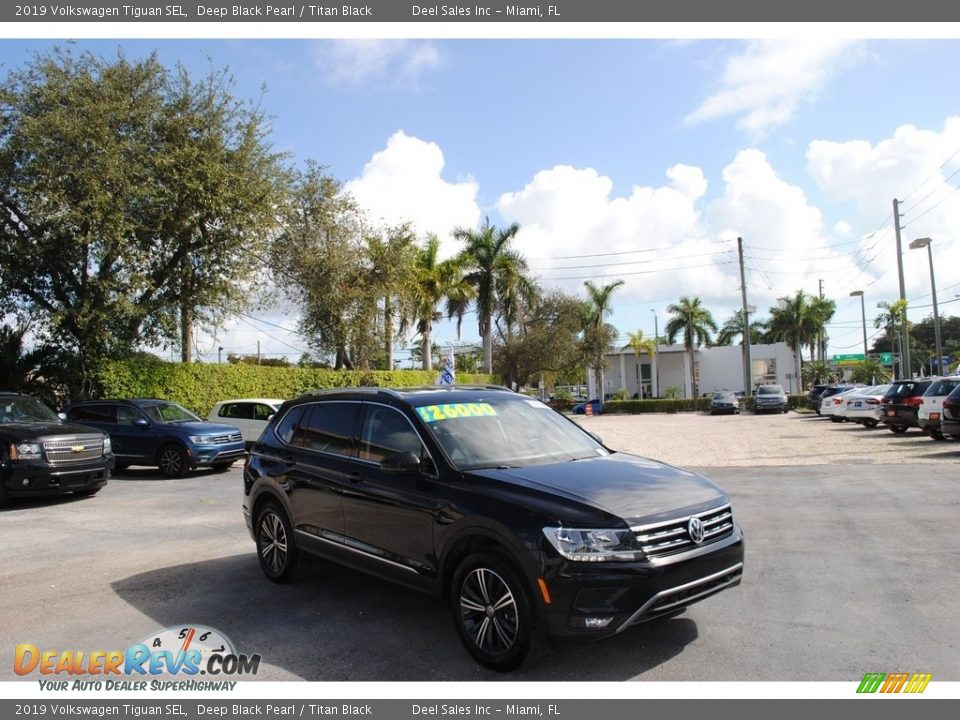 2019 Volkswagen Tiguan SEL Deep Black Pearl / Titan Black Photo #1
