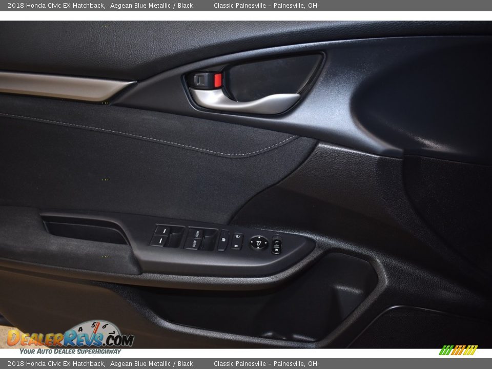 2018 Honda Civic EX Hatchback Aegean Blue Metallic / Black Photo #11