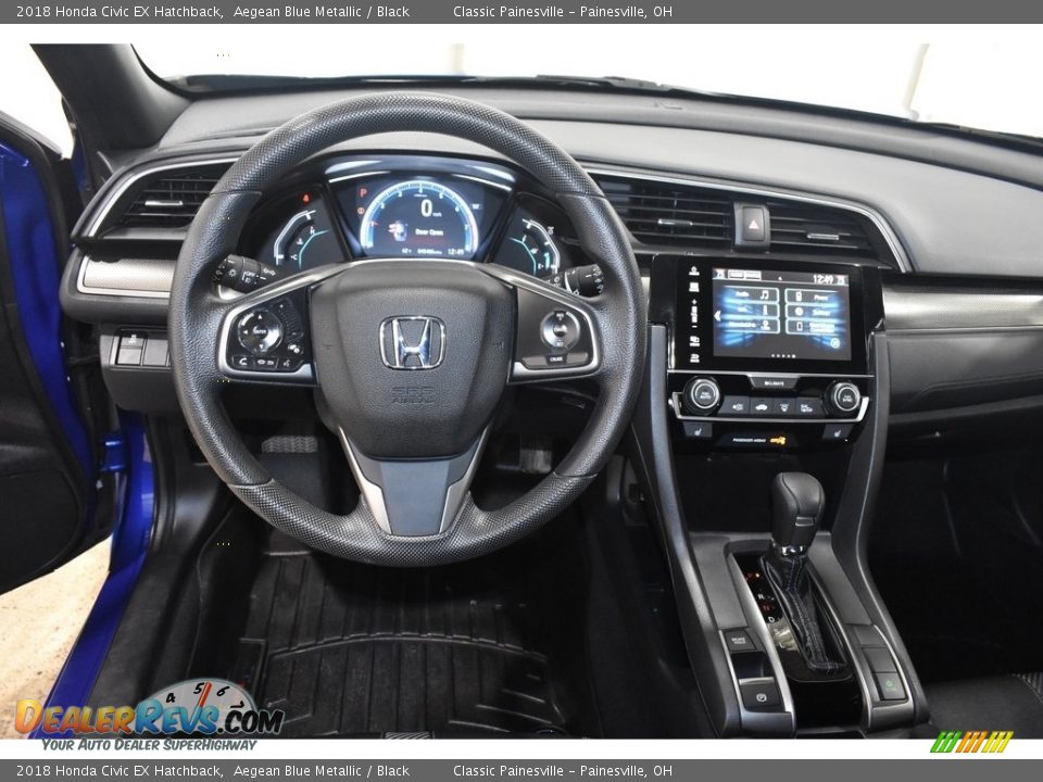 2018 Honda Civic EX Hatchback Aegean Blue Metallic / Black Photo #12