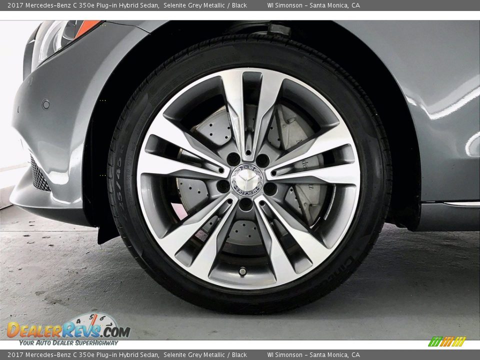 2017 Mercedes-Benz C 350e Plug-in Hybrid Sedan Selenite Grey Metallic / Black Photo #8