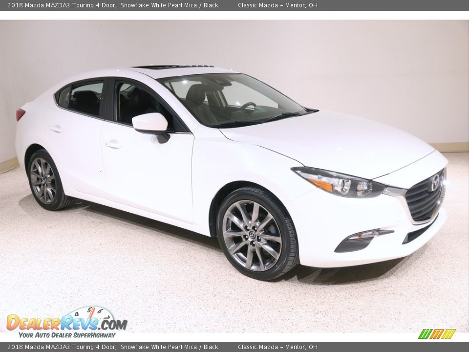 2018 Mazda MAZDA3 Touring 4 Door Snowflake White Pearl Mica / Black Photo #1