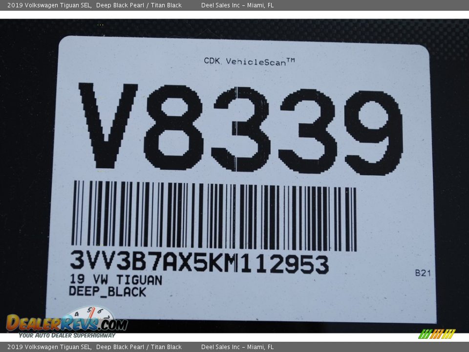 2019 Volkswagen Tiguan SEL Deep Black Pearl / Titan Black Photo #20