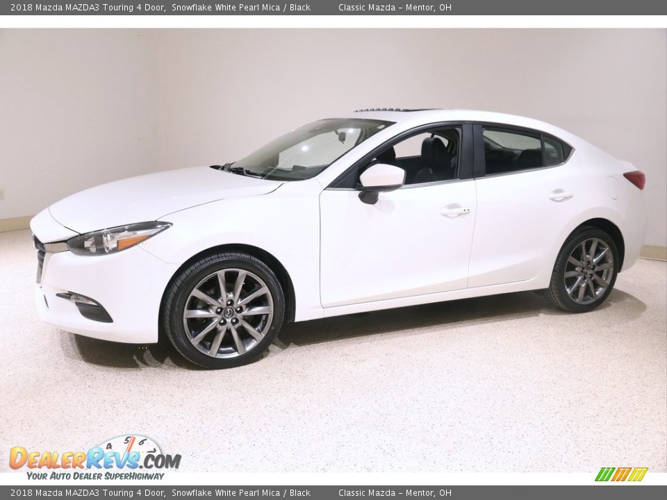 2018 Mazda MAZDA3 Touring 4 Door Snowflake White Pearl Mica / Black Photo #3