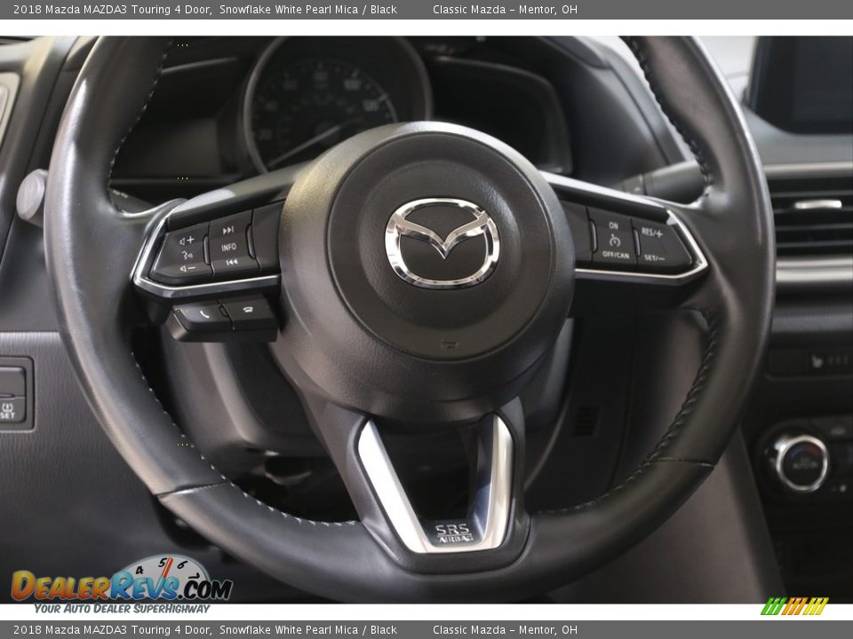 2018 Mazda MAZDA3 Touring 4 Door Snowflake White Pearl Mica / Black Photo #7
