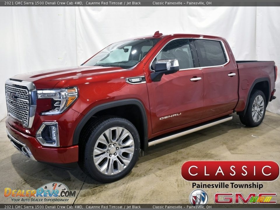 2021 GMC Sierra 1500 Denali Crew Cab 4WD Cayenne Red Tintcoat / Jet Black Photo #1