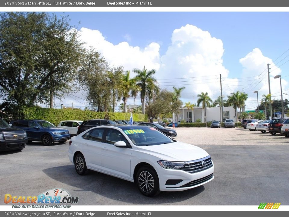 2020 Volkswagen Jetta SE Pure White / Dark Beige Photo #1