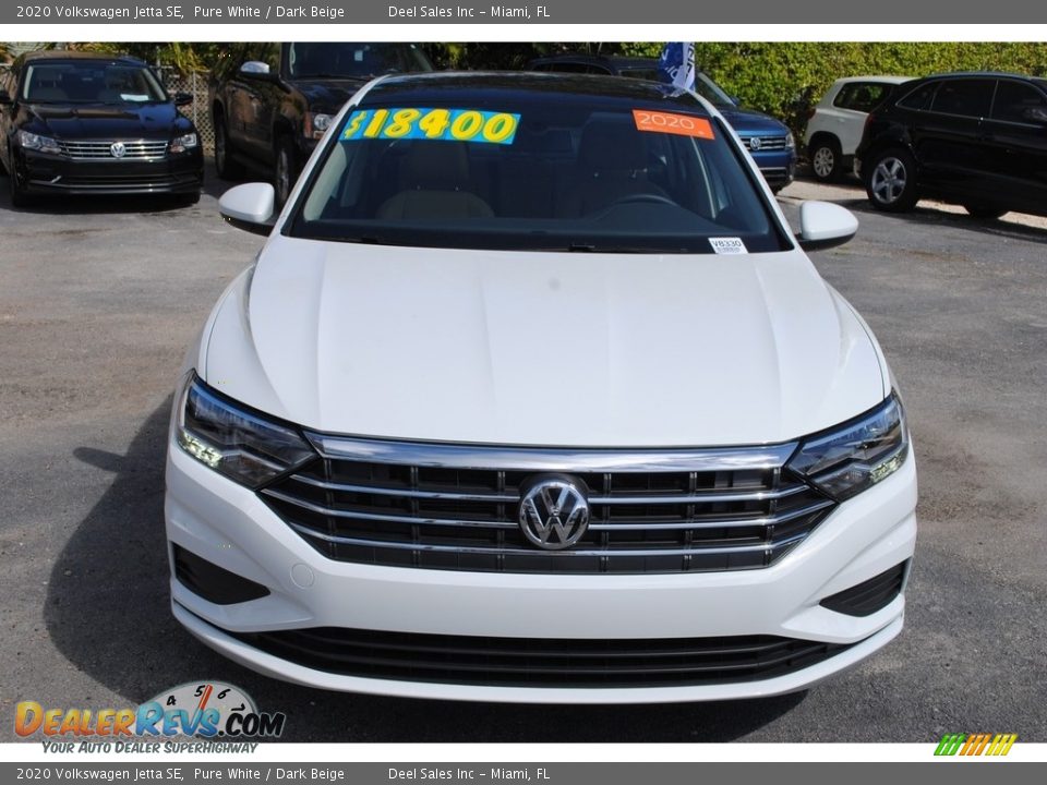 2020 Volkswagen Jetta SE Pure White / Dark Beige Photo #3