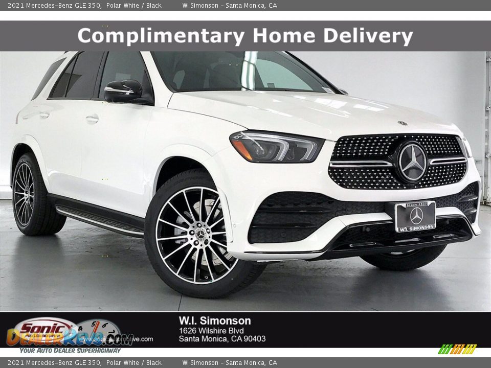 2021 Mercedes-Benz GLE 350 Polar White / Black Photo #1