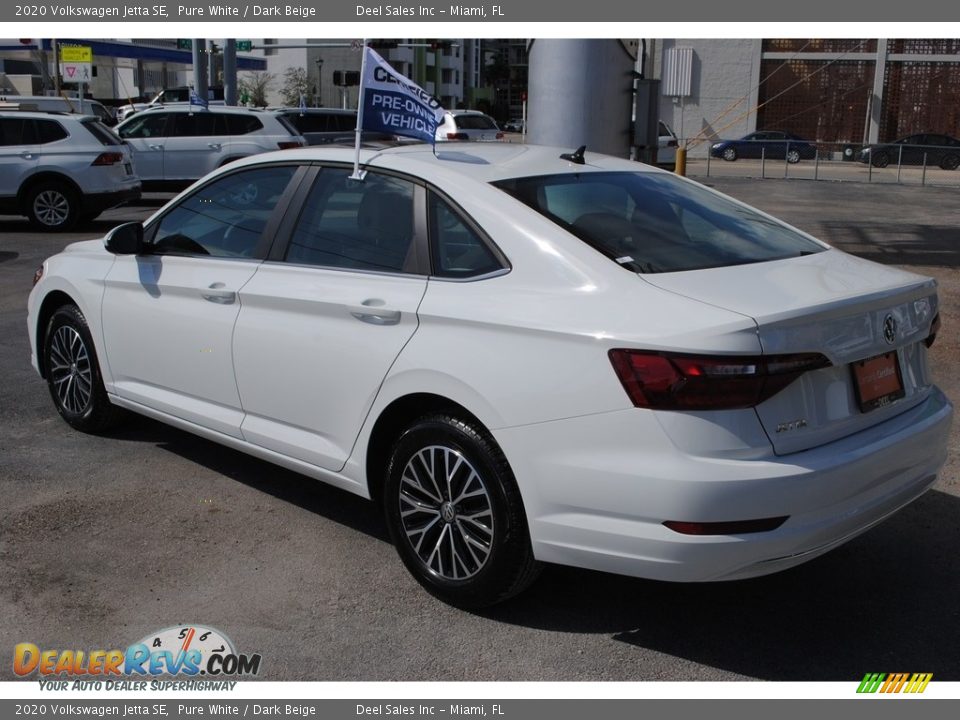 2020 Volkswagen Jetta SE Pure White / Dark Beige Photo #6