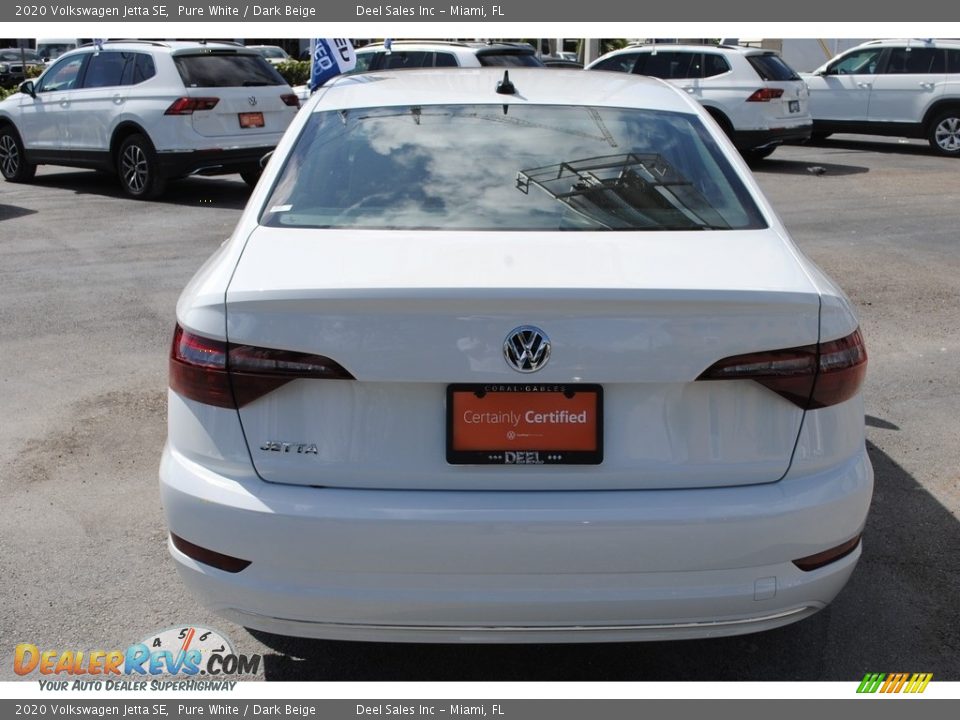 2020 Volkswagen Jetta SE Pure White / Dark Beige Photo #8