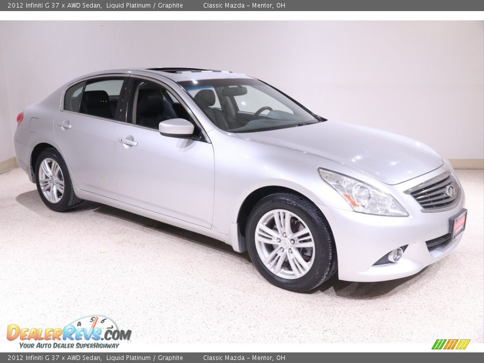 2012 Infiniti G 37 x AWD Sedan Liquid Platinum / Graphite Photo #1