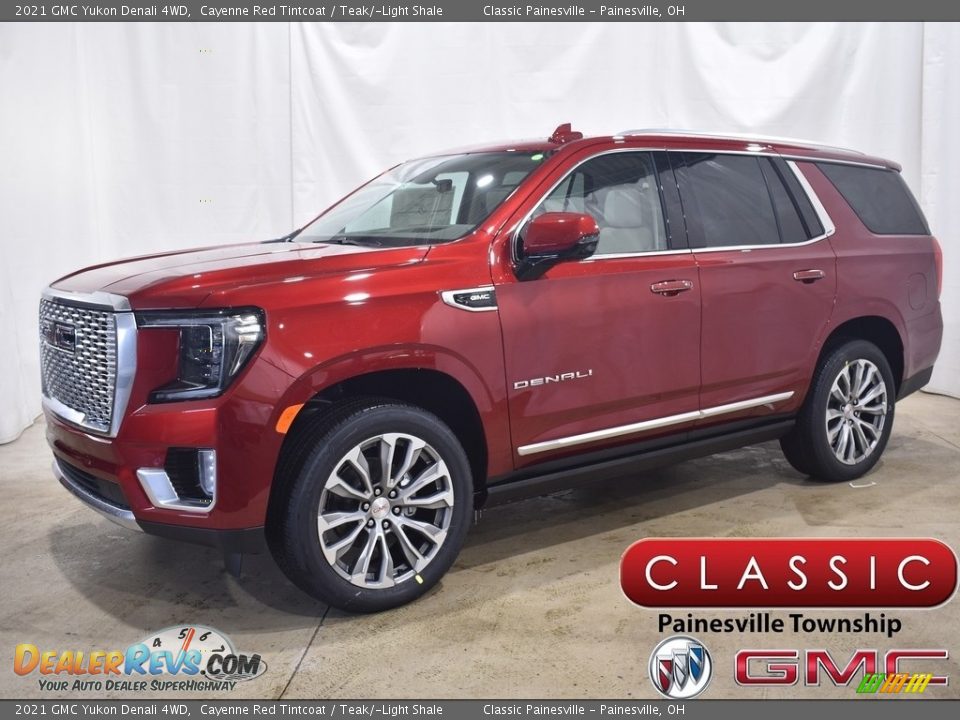 2021 GMC Yukon Denali 4WD Cayenne Red Tintcoat / Teak/­Light Shale Photo #1