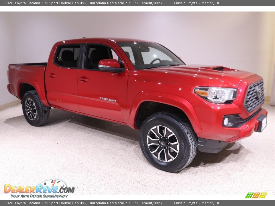 2020 Toyota Tacoma TRD Sport Double Cab 4x4 Barcelona Red Metallic / TRD Cement/Black Photo #1