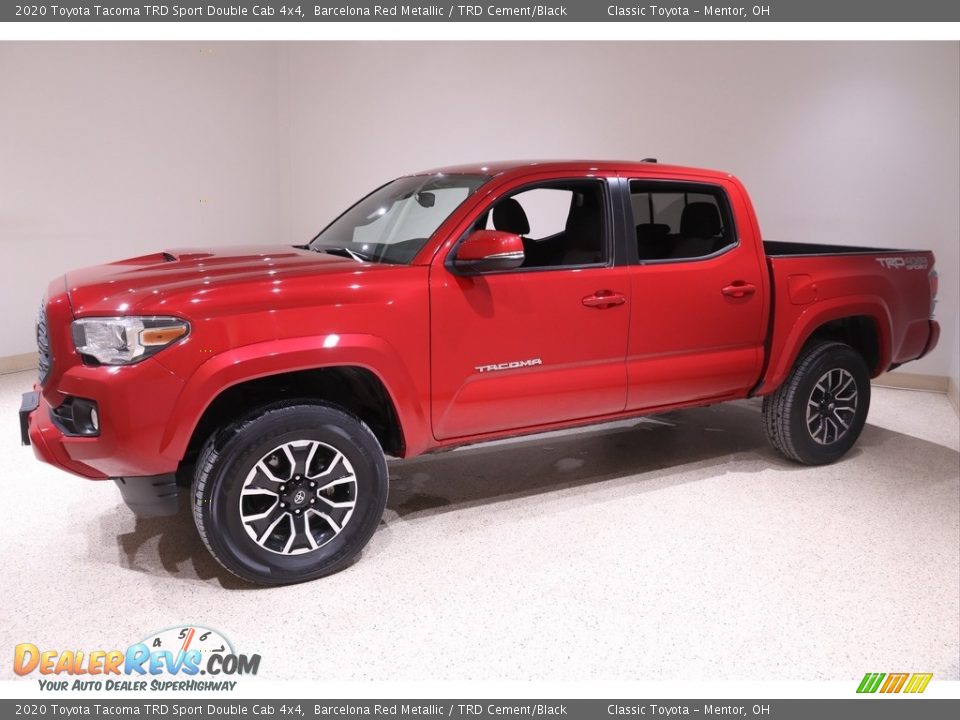 2020 Toyota Tacoma TRD Sport Double Cab 4x4 Barcelona Red Metallic / TRD Cement/Black Photo #3