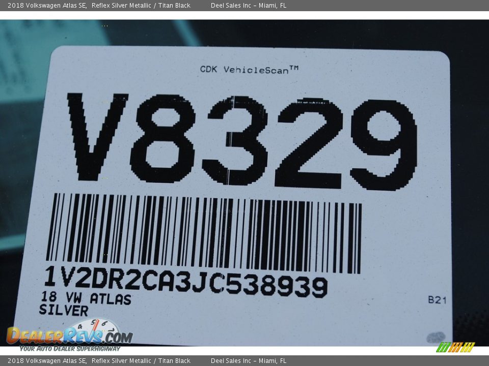 2018 Volkswagen Atlas SE Reflex Silver Metallic / Titan Black Photo #20