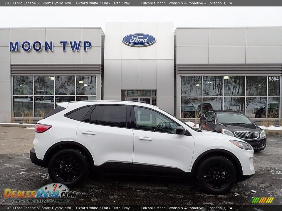 2020 Ford Escape SE Sport Hybrid 4WD Oxford White / Dark Earth Gray Photo #1