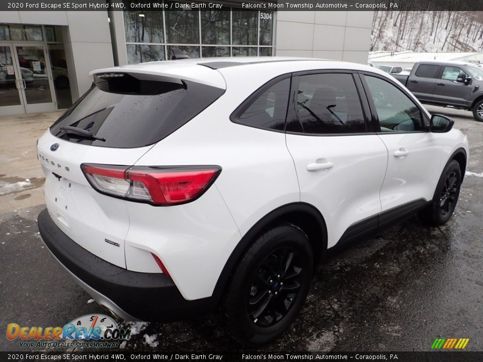 2020 Ford Escape SE Sport Hybrid 4WD Oxford White / Dark Earth Gray Photo #2