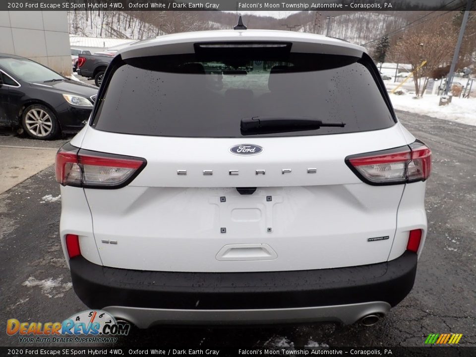 2020 Ford Escape SE Sport Hybrid 4WD Oxford White / Dark Earth Gray Photo #3