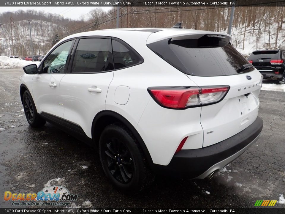 2020 Ford Escape SE Sport Hybrid 4WD Oxford White / Dark Earth Gray Photo #4