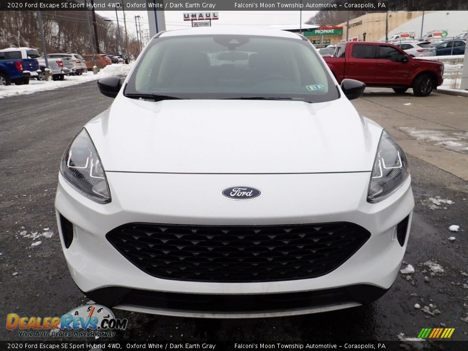 2020 Ford Escape SE Sport Hybrid 4WD Oxford White / Dark Earth Gray Photo #7