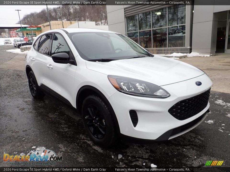 Oxford White 2020 Ford Escape SE Sport Hybrid 4WD Photo #8