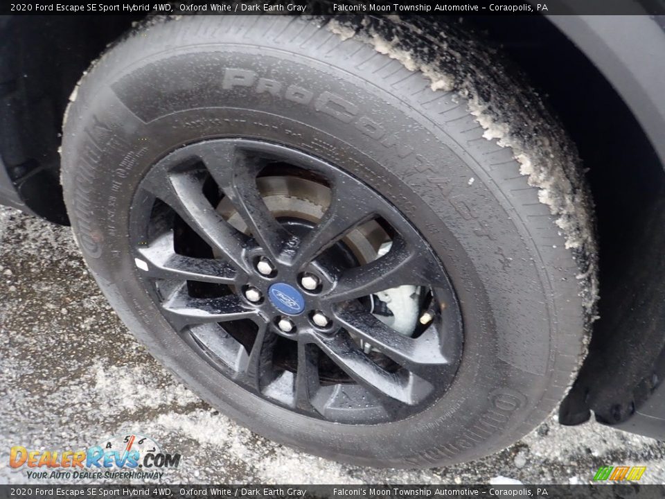 2020 Ford Escape SE Sport Hybrid 4WD Oxford White / Dark Earth Gray Photo #9