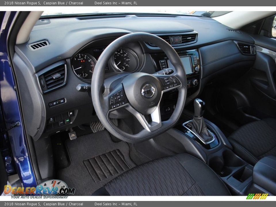 Charcoal Interior - 2018 Nissan Rogue S Photo #13