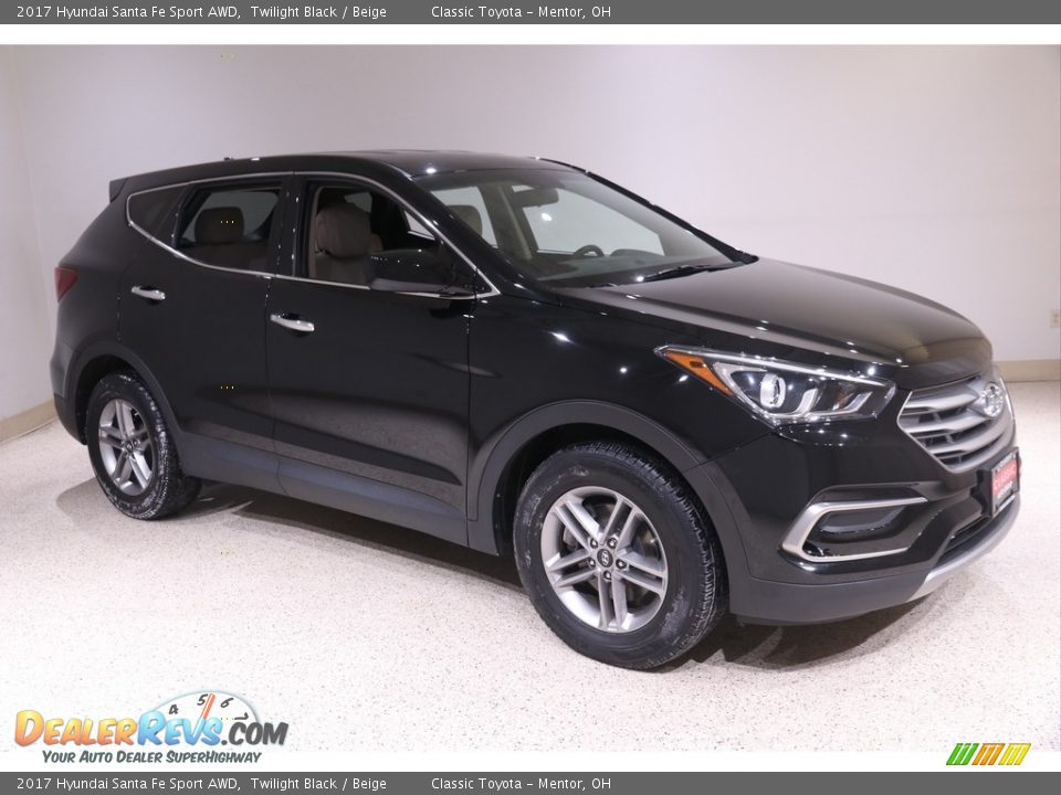 2017 Hyundai Santa Fe Sport AWD Twilight Black / Beige Photo #1