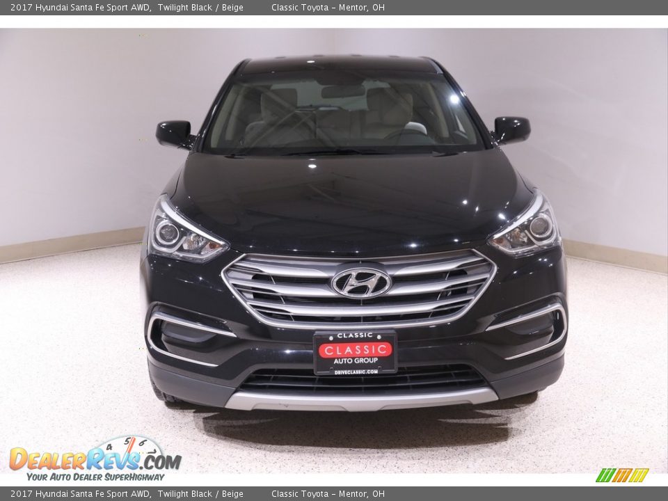 2017 Hyundai Santa Fe Sport AWD Twilight Black / Beige Photo #2