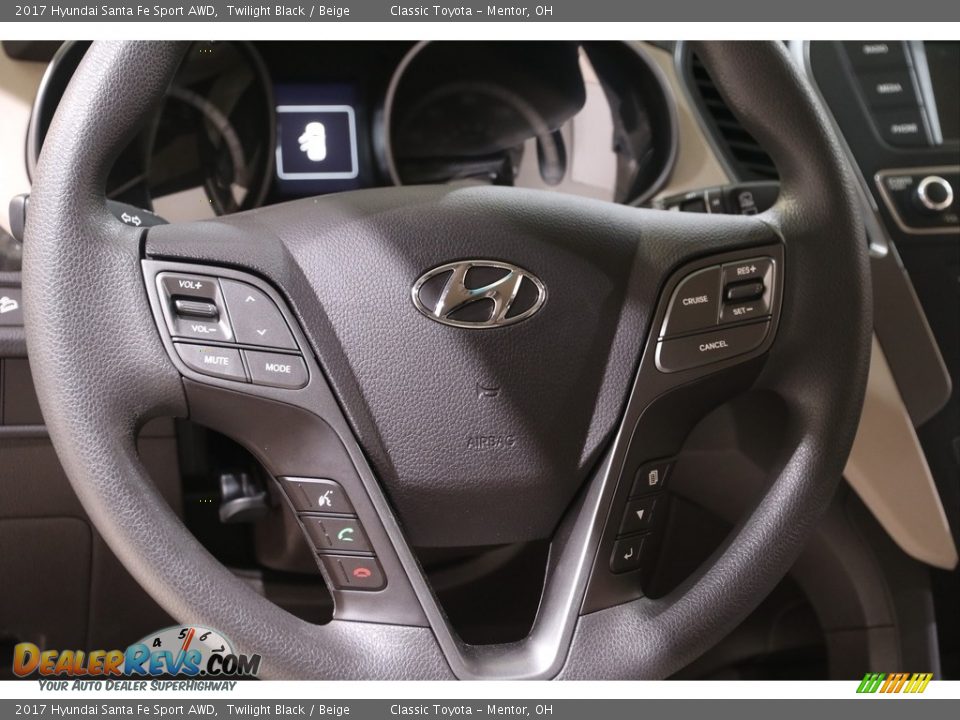 2017 Hyundai Santa Fe Sport AWD Steering Wheel Photo #7