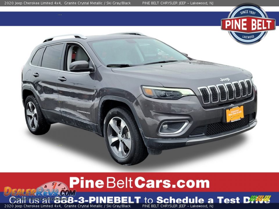 2020 Jeep Cherokee Limited 4x4 Granite Crystal Metallic / Ski Gray/Black Photo #1