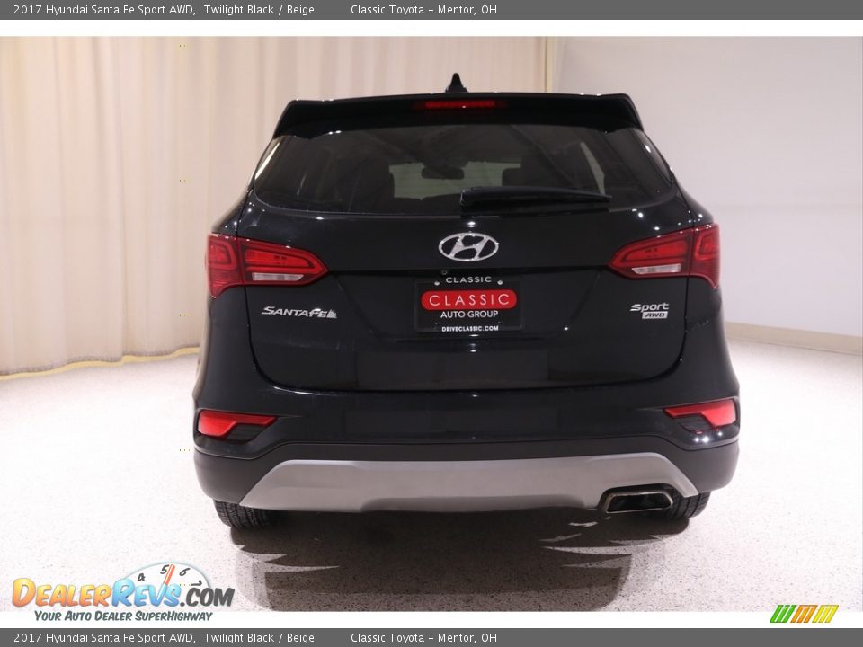 2017 Hyundai Santa Fe Sport AWD Twilight Black / Beige Photo #18