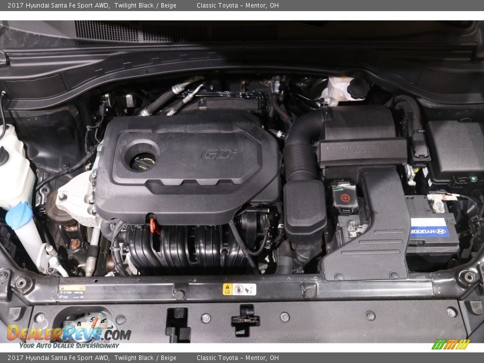 2017 Hyundai Santa Fe Sport AWD 2.4 Liter GDI DOHC 16-Valve D-CVVT 4 Cylinder Engine Photo #19