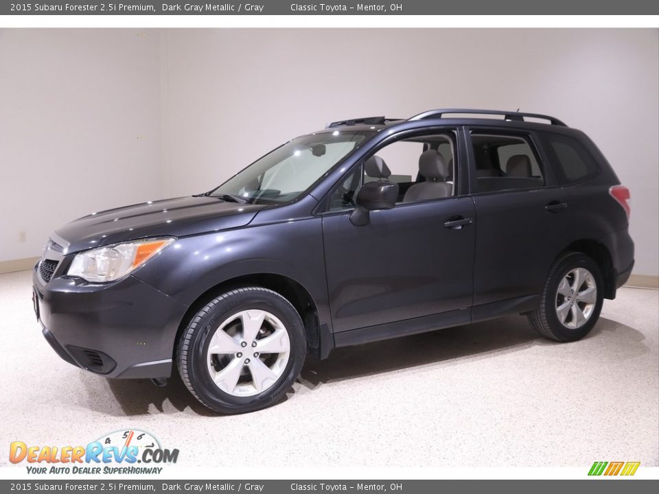 2015 Subaru Forester 2.5i Premium Dark Gray Metallic / Gray Photo #3